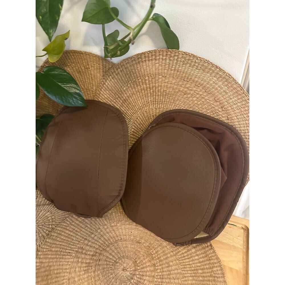 Faux Leather 2 piece headrest covers